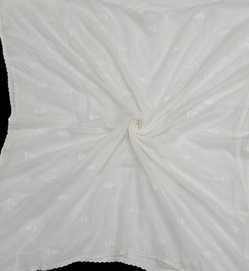 Kota Chex Dyeable Embroidered Dupatta | Ivaara