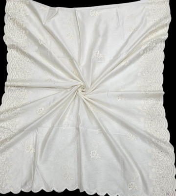 IVAARA Chanderi โ Dyeable Cutwork Dupatta with Delicate Detailing