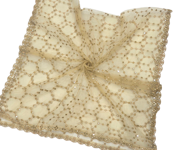 Net Chiku Dupatta | Golden Dupatta | IVAARA