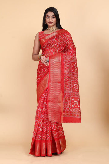 Designer Cotton Blend Saree (CB4) | Ivaara