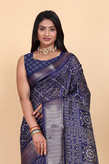 Designer Cotton Blend Saree (CB8) | Ivaara