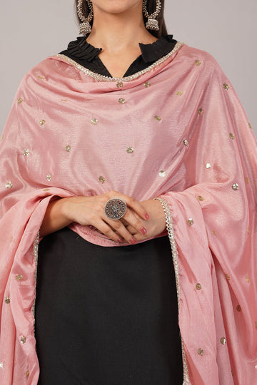Chinnon Butti Dupatta Pinkish Peach (CD8) – Embroidered Dupatta for Women.
