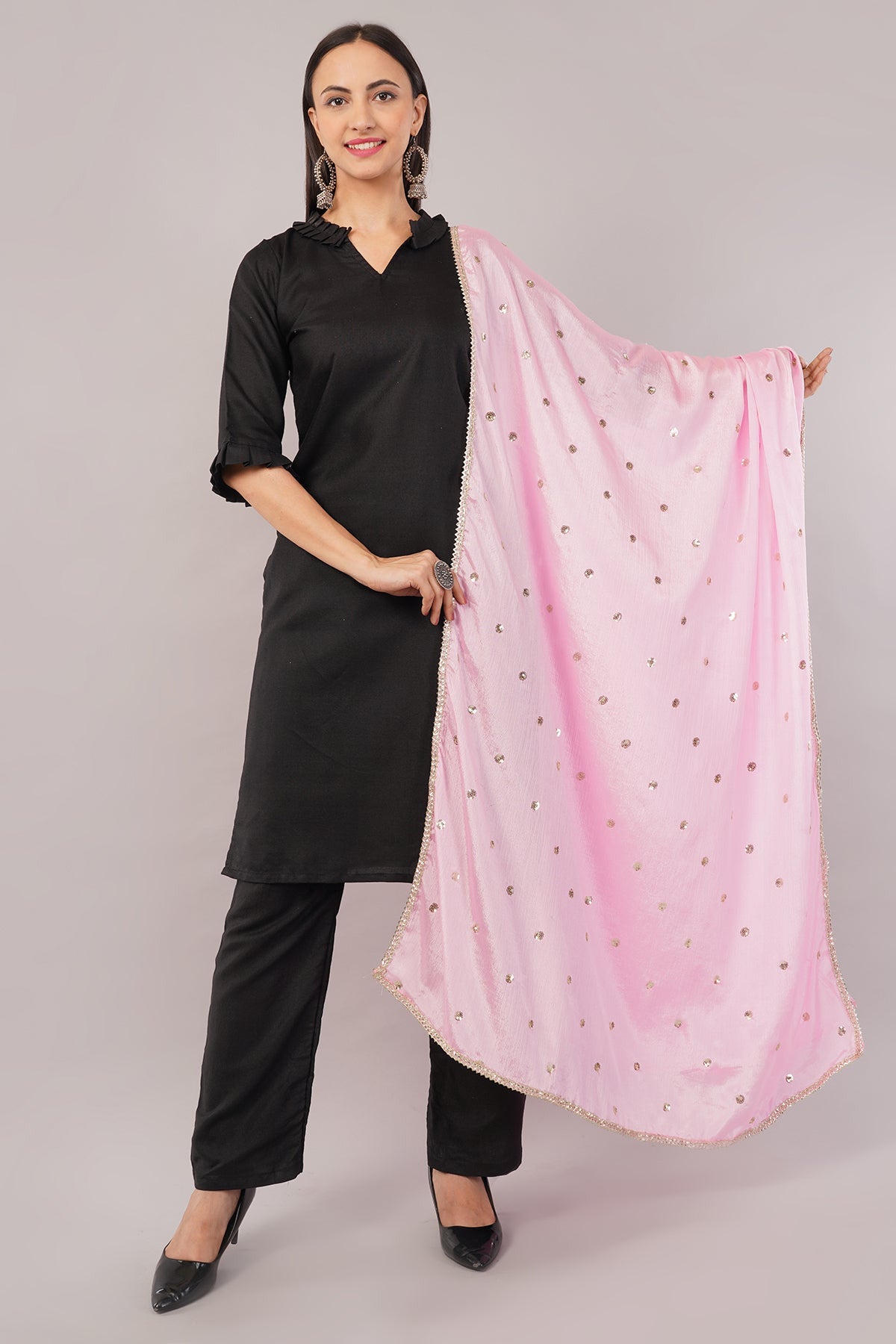 Ivaara Chinnon Butti Dupatta – Soft, Lightweight, Embroidered Dupatta for Women.