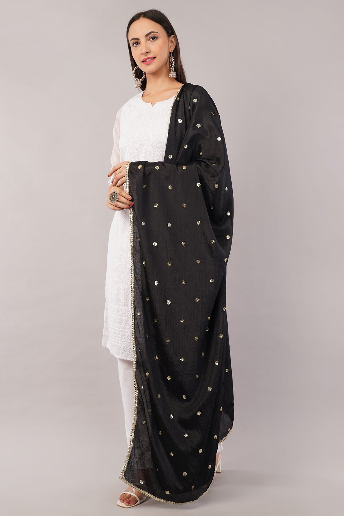 Ivaara Chinnon Butti Dupatta – Soft, Lightweight, Embroidered Dupatta for Women.