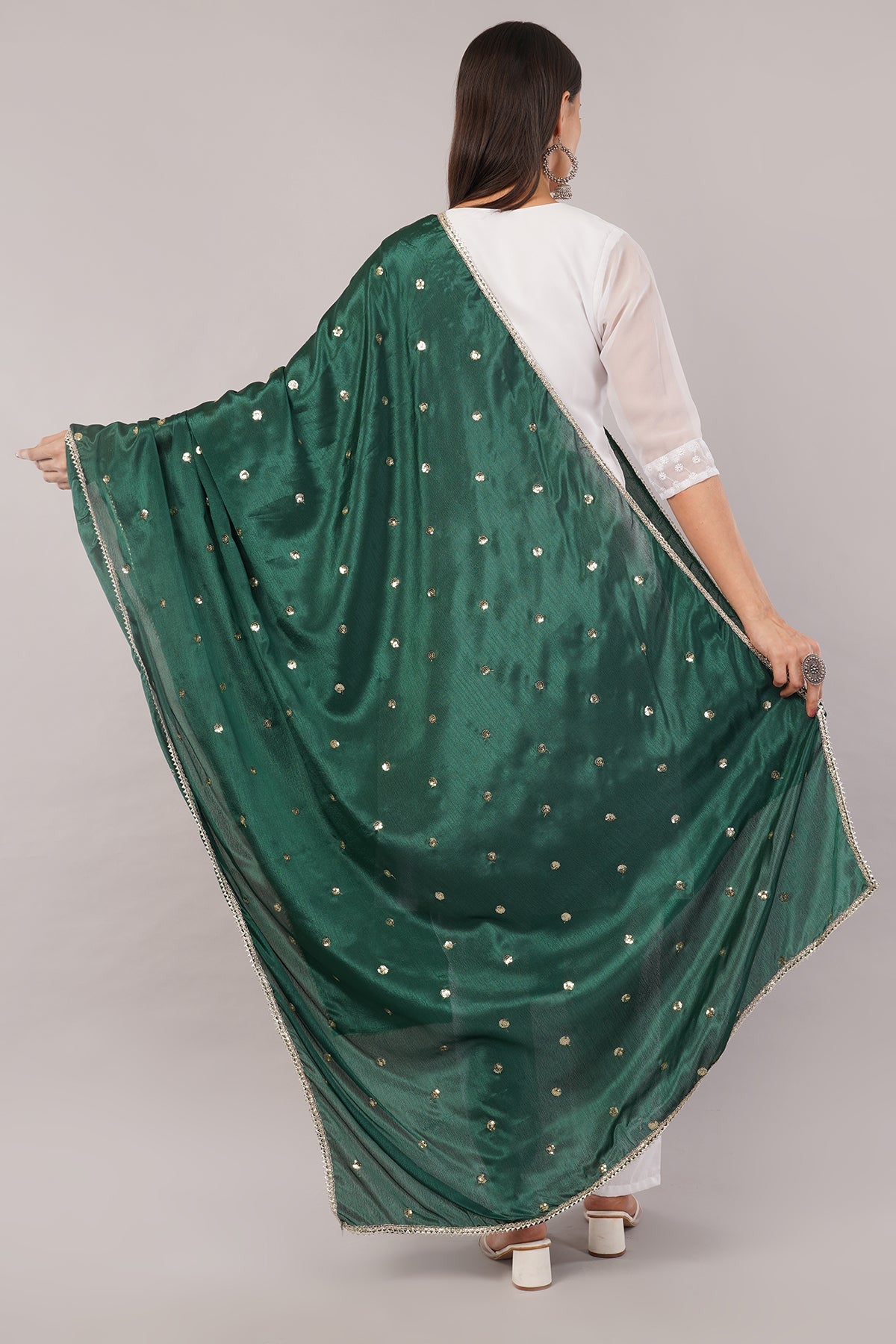 Ivaara Chinnon Butti Dupatta – Soft, Lightweight, Embroidered Dupatta for Women.
