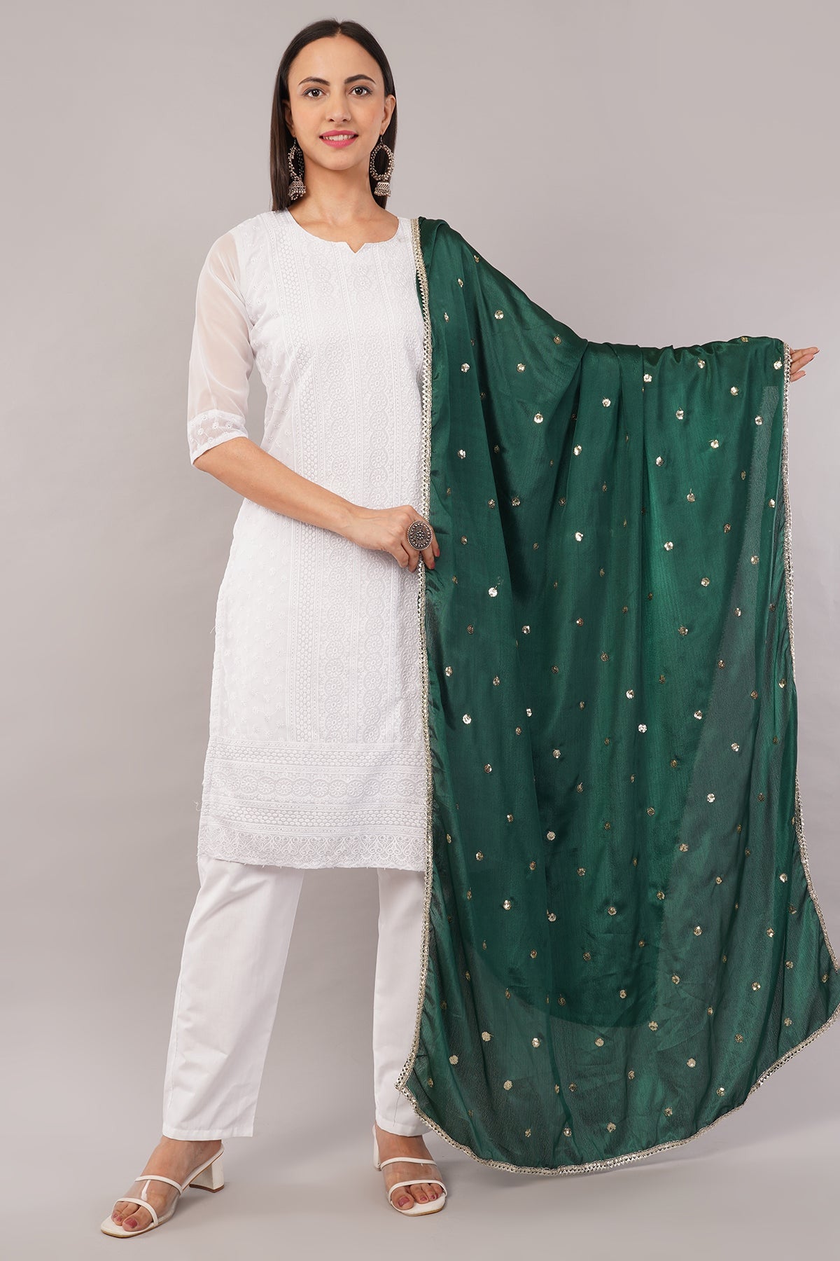 Ivaara Chinnon Butti Dupatta – Soft, Lightweight, Embroidered Dupatta for Women.