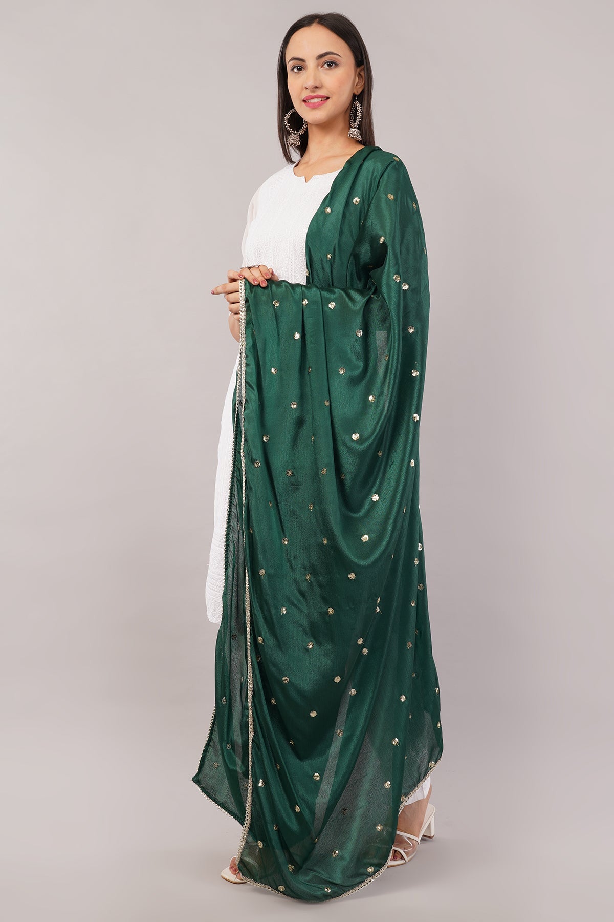 Ivaara Chinnon Butti Dupatta – Soft, Lightweight, Embroidered Dupatta for Women.