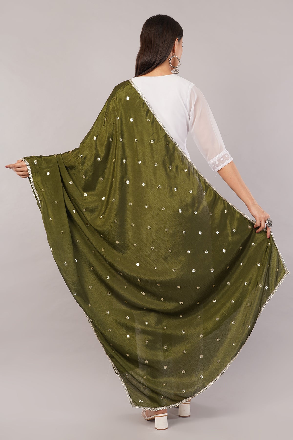Ivaara Chinnon Butti Dupatta – Soft, Lightweight, Embroidered Dupatta for Women - IVAARA