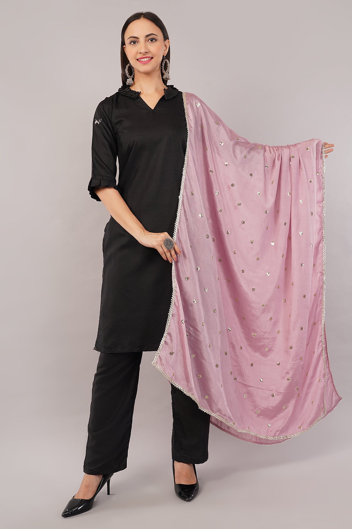 Ivaara Chinnon Butti Dupatta – Soft, Lightweight, Embroidered Dupatta for Women - IVAARA