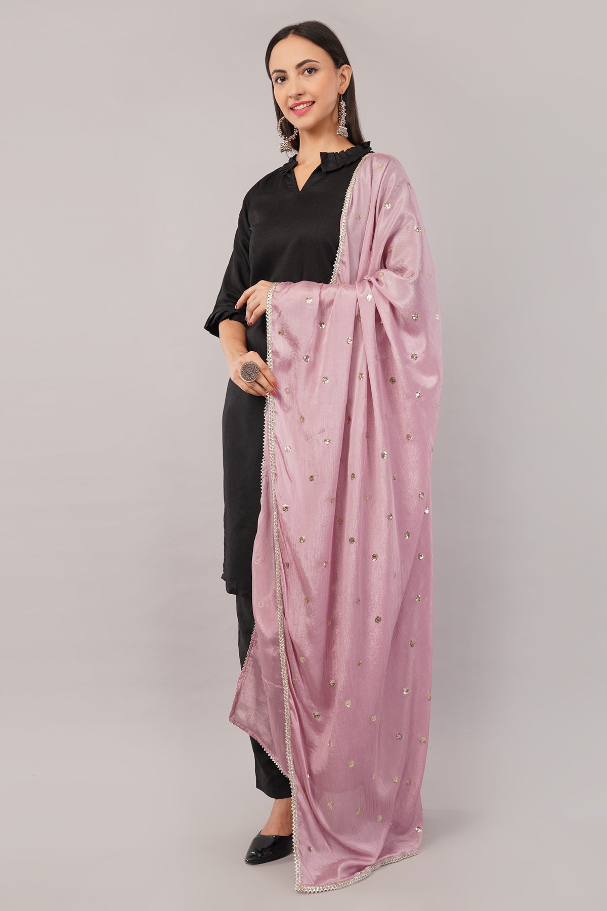 Ivaara Chinnon Butti Dupatta – Soft, Lightweight, Embroidered Dupatta for Women - IVAARA