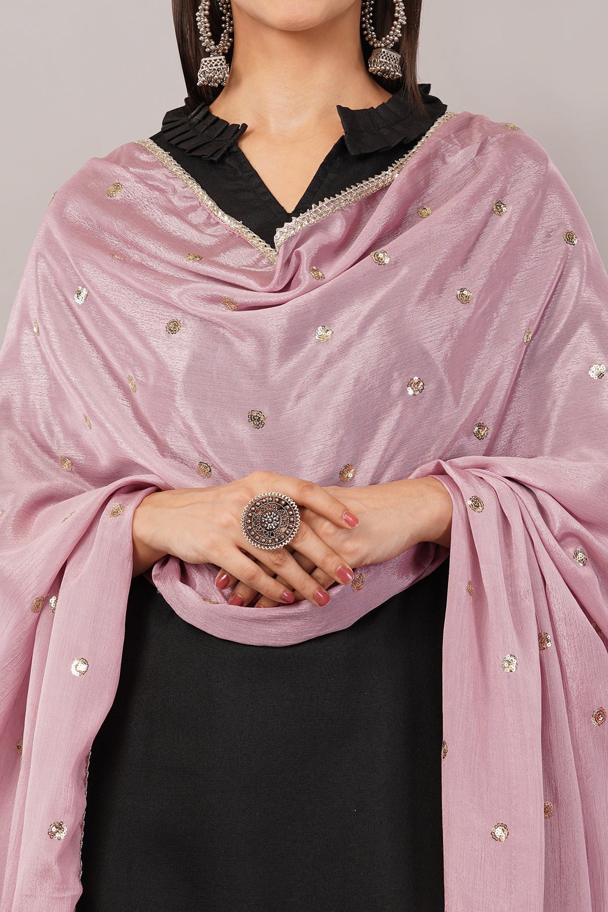 Ivaara Chinnon Butti Dupatta – Soft, Lightweight, Embroidered Dupatta for Women - IVAARA