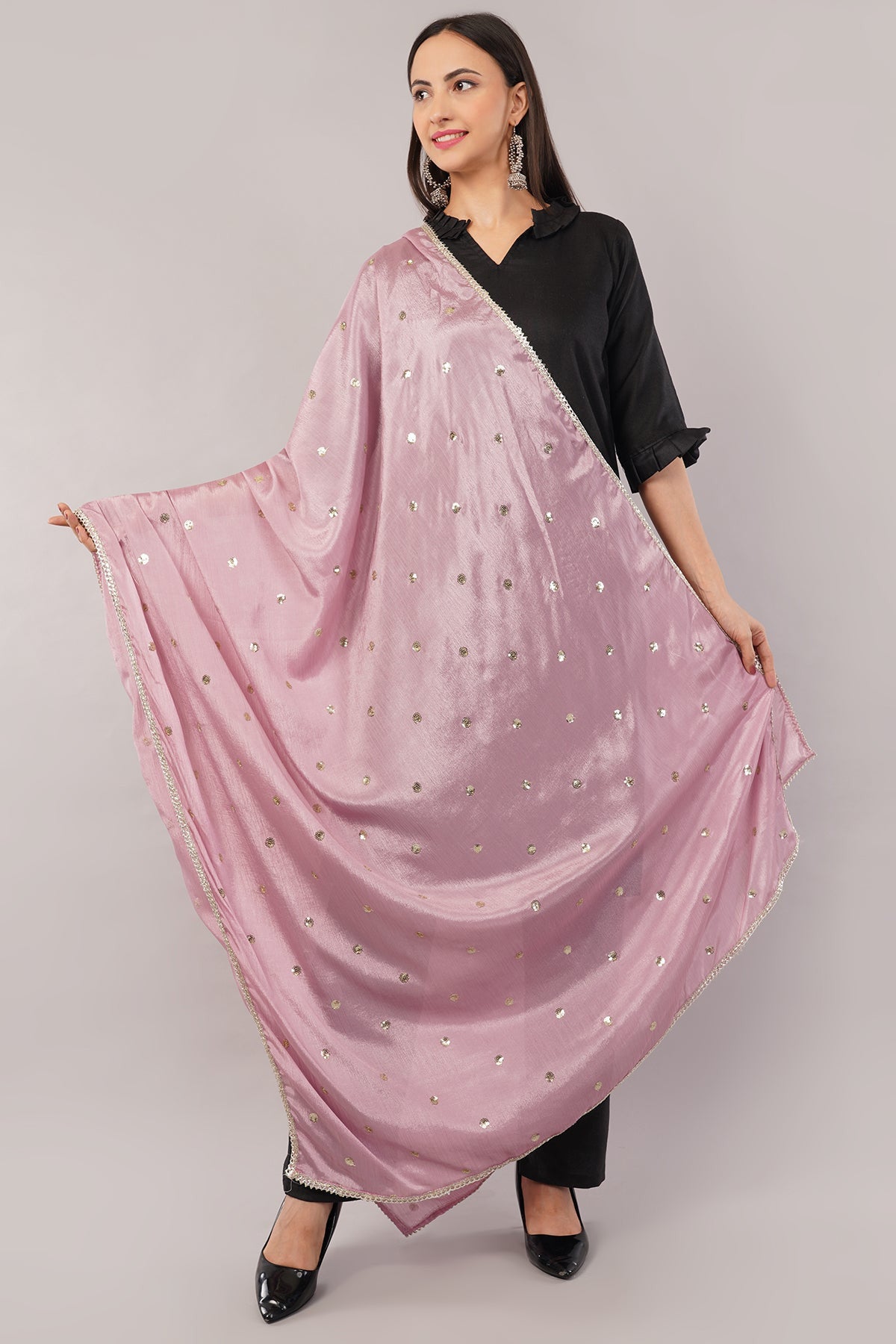 Ivaara Chinnon Butti Dupatta – Soft, Lightweight, Embroidered Dupatta for Women - IVAARA