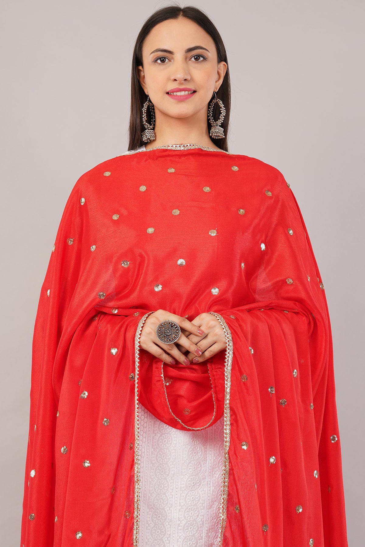 Ivaara Chinnon Butti Dupatta – Soft, Lightweight, Embroidered Dupatta for Women - IVAARA