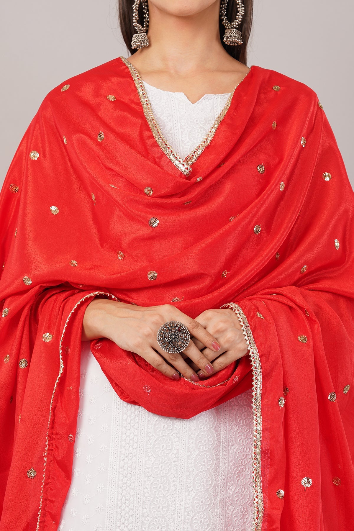 Ivaara Chinnon Butti Dupatta – Soft, Lightweight, Embroidered Dupatta for Women - IVAARA