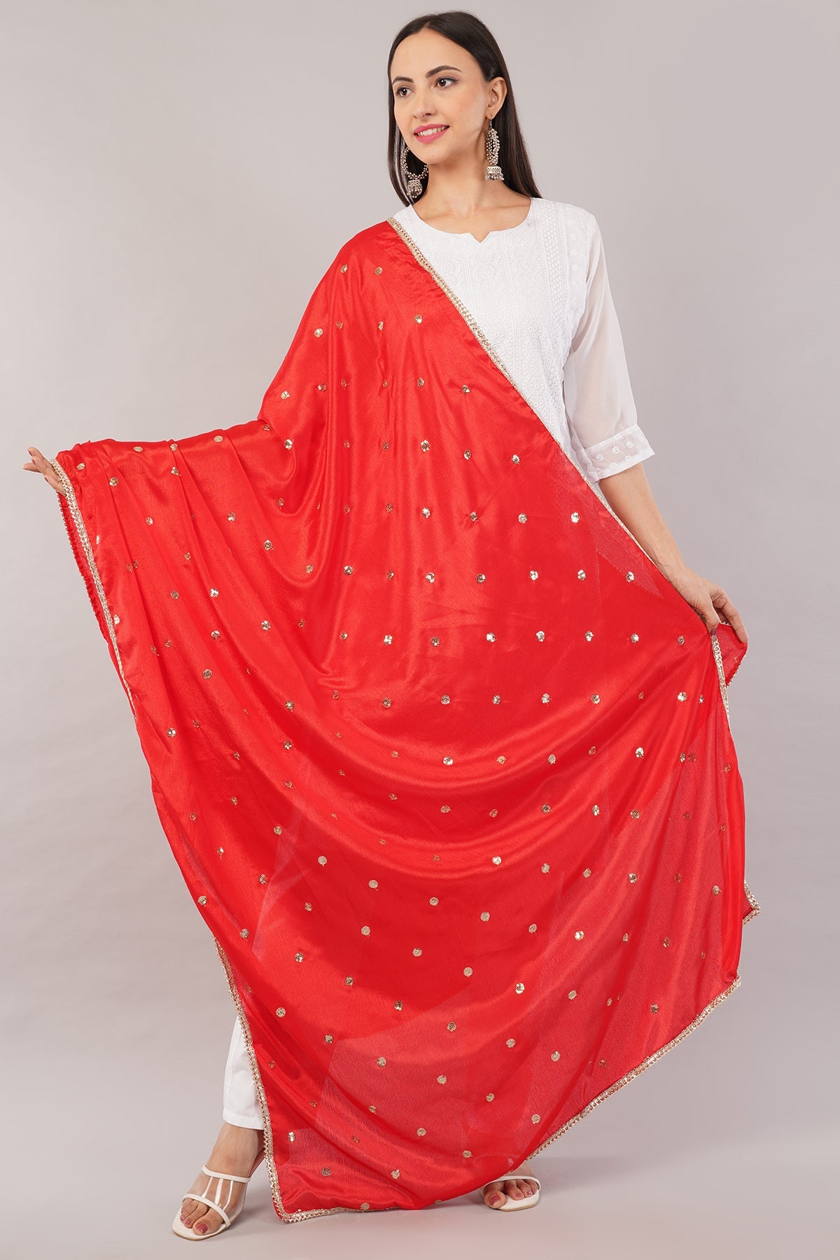 Ivaara Chinnon Butti Dupatta – Soft, Lightweight, Embroidered Dupatta for Women - IVAARA