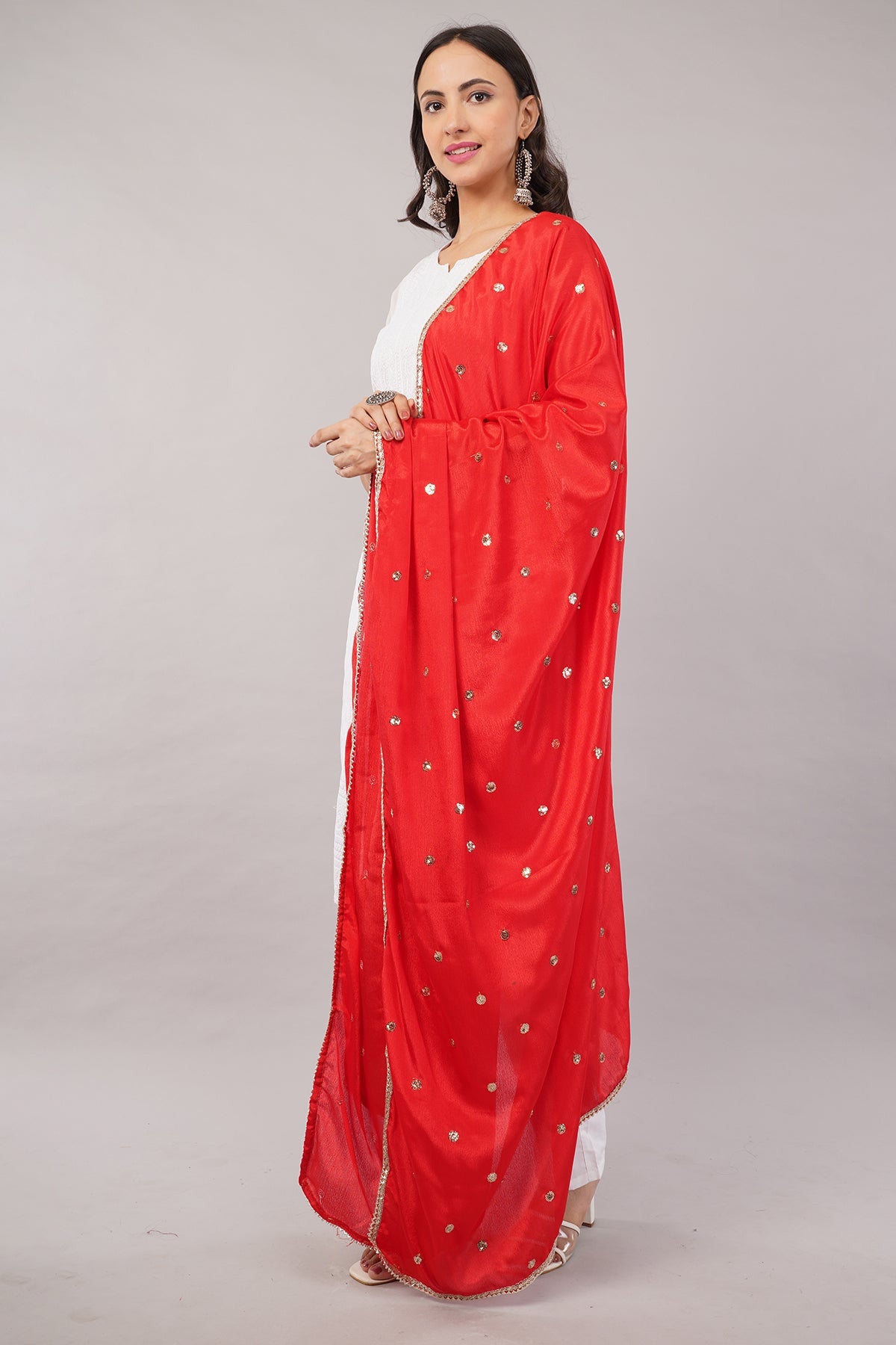 Ivaara Chinnon Butti Dupatta – Soft, Lightweight, Embroidered Dupatta for Women - IVAARA