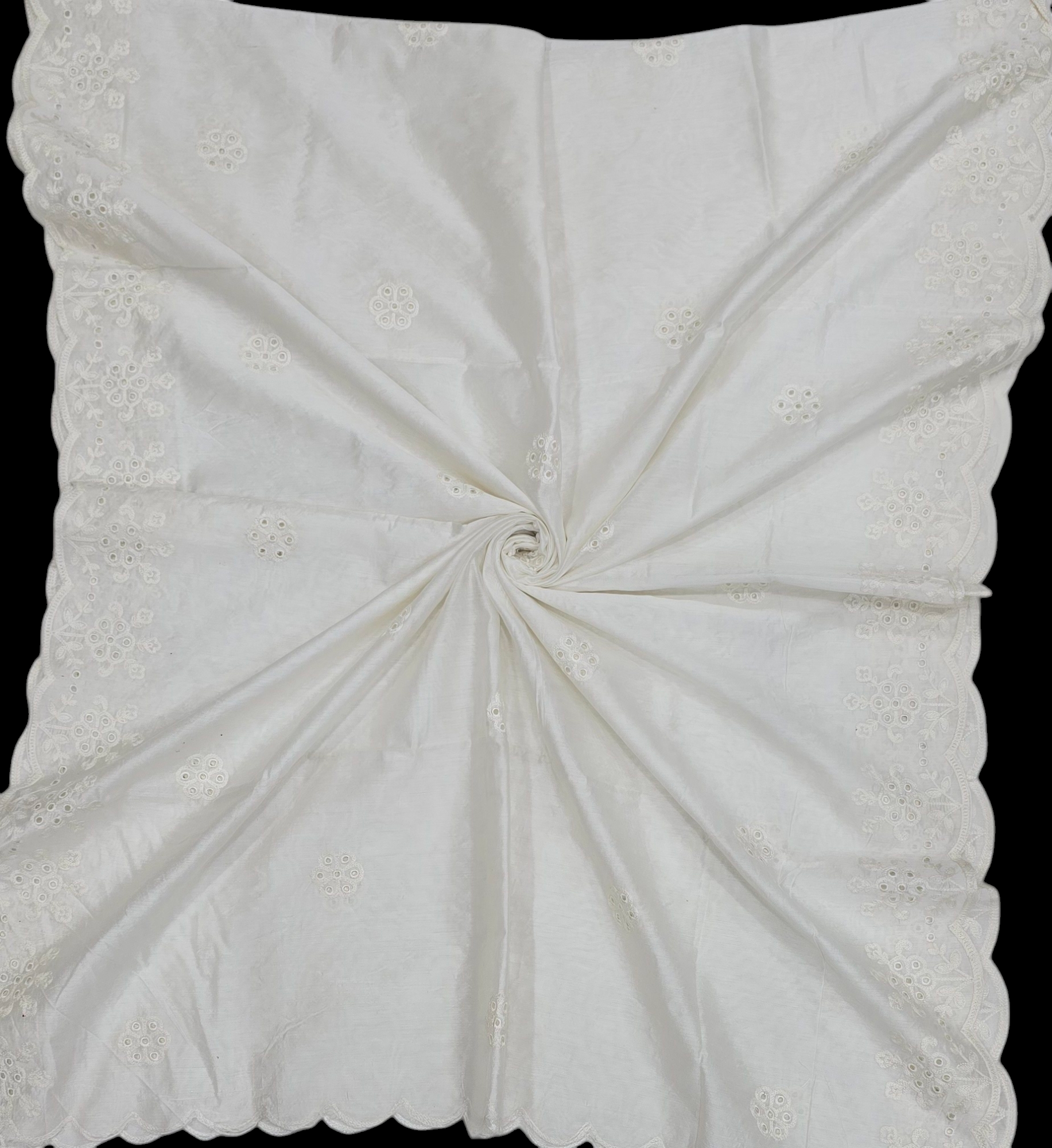 IVAARA Chanderi – Dyeable Cutwork Dupatta with Delicate Detailing