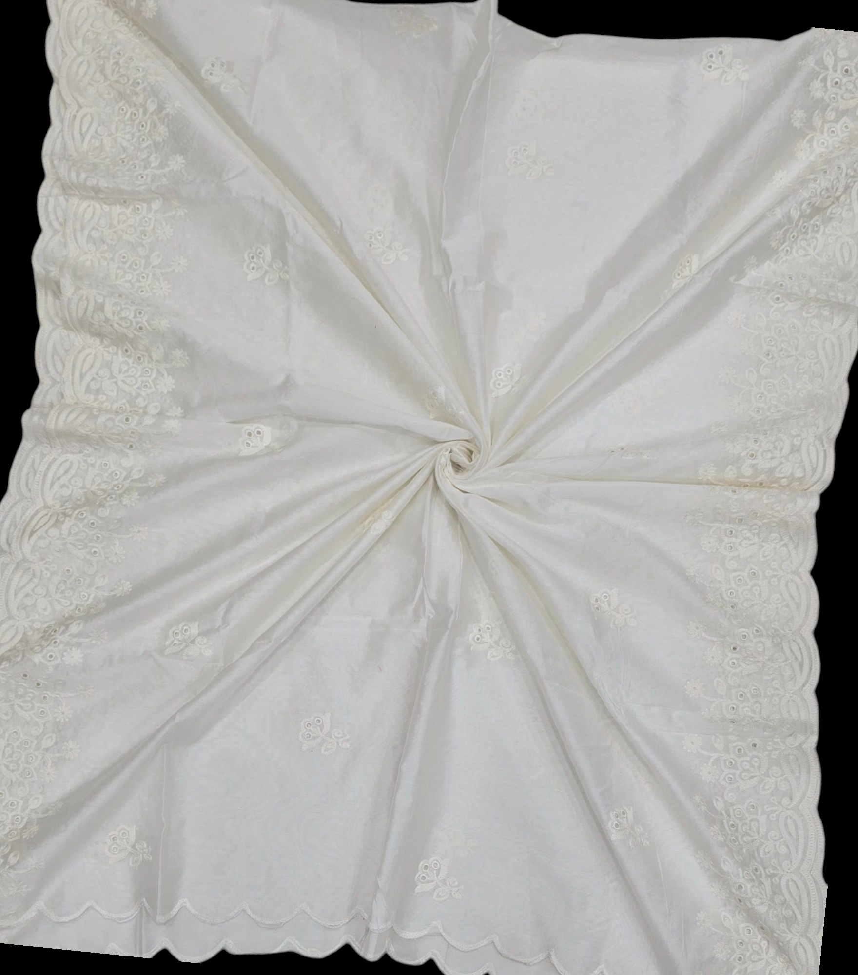 IVAARA Chanderi – Dyeable Cutwork Dupatta with Delicate Detailing