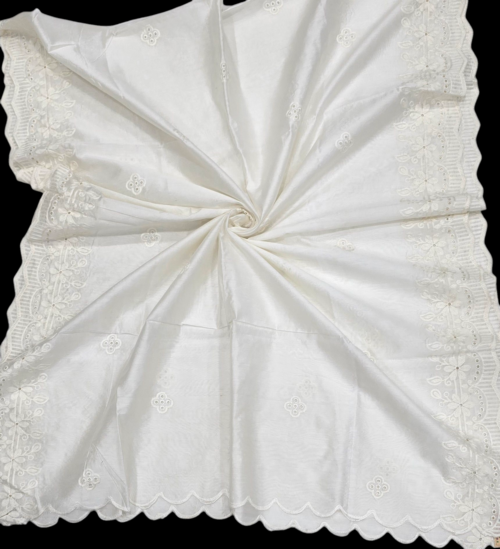 IVAARA Chanderi – Dyeable Cutwork Dupatta with Delicate Detailing