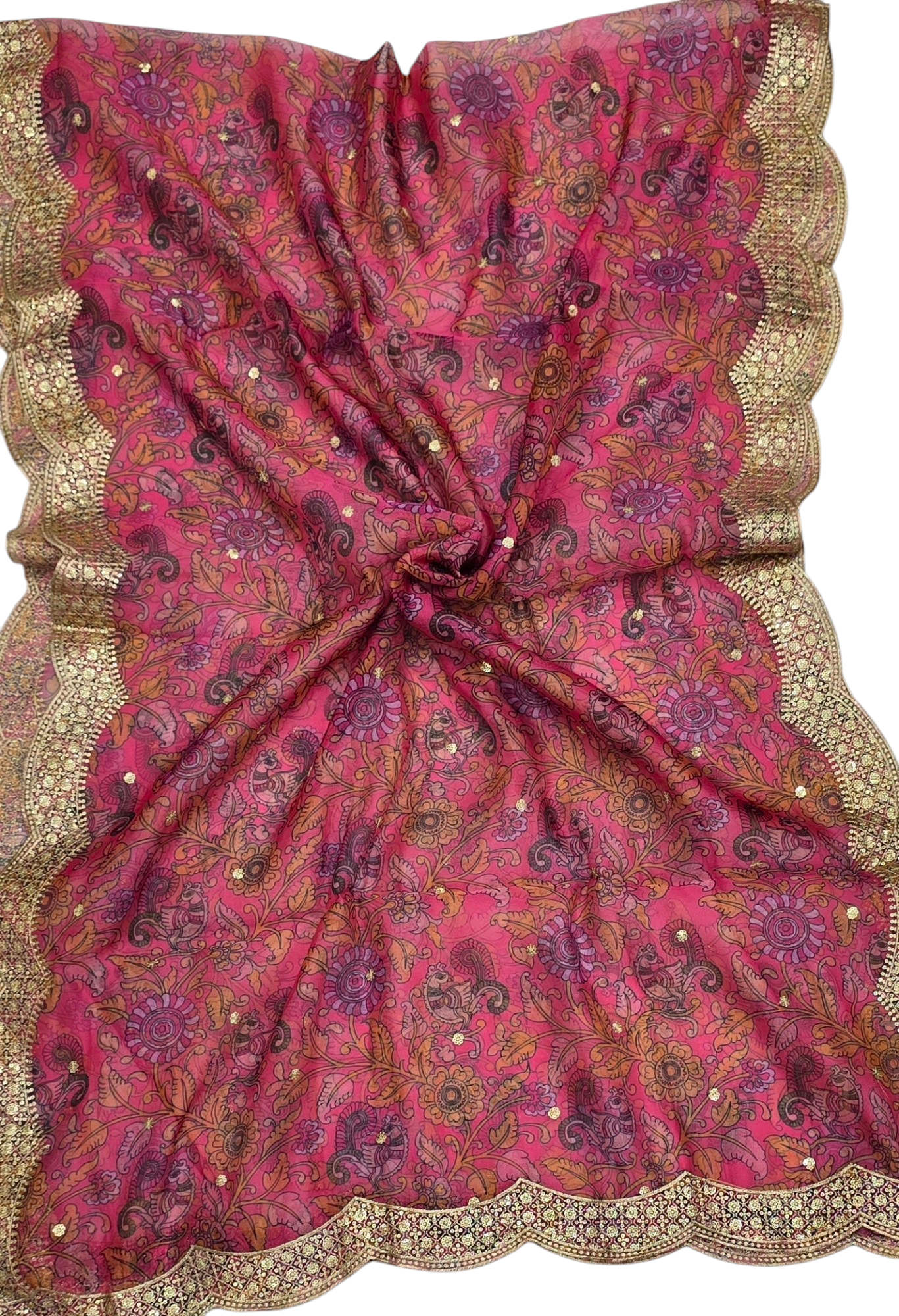 Orgenza Digital Cutwork Dupatta 4-Side - Ivaara