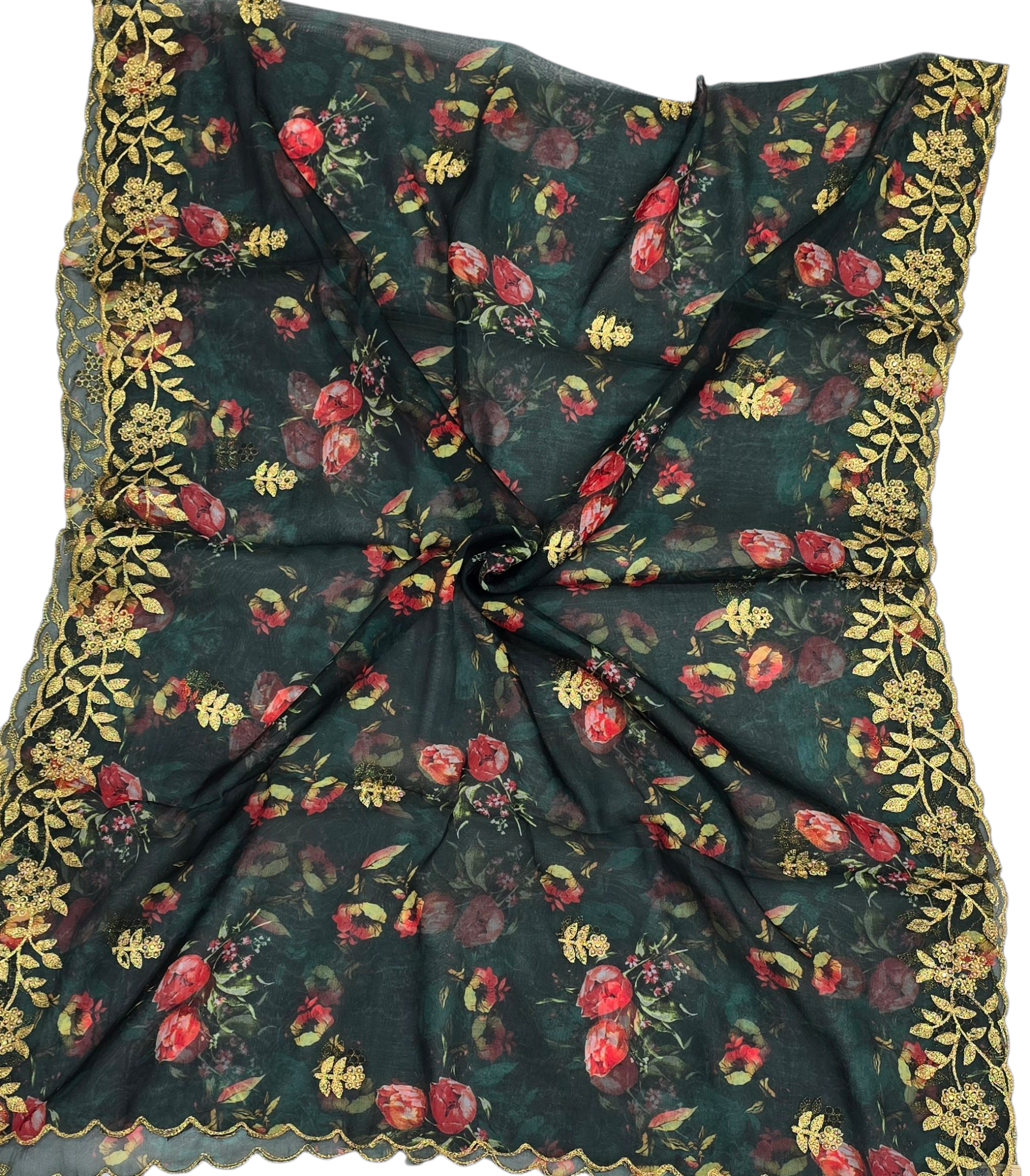 Orgenza Digital Cutwork Designer Dupatta - Ivaara