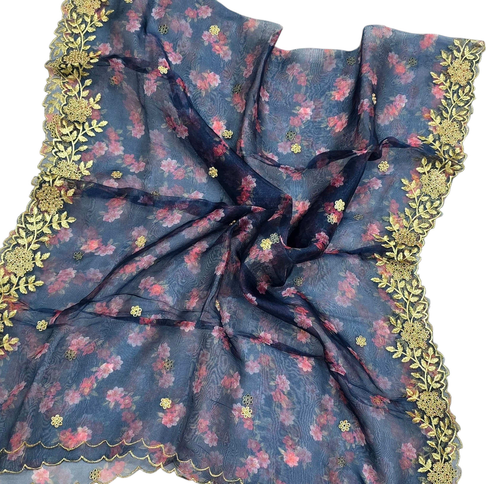 Orgenza Digital Cutwork Designer Dupatta - Ivaara