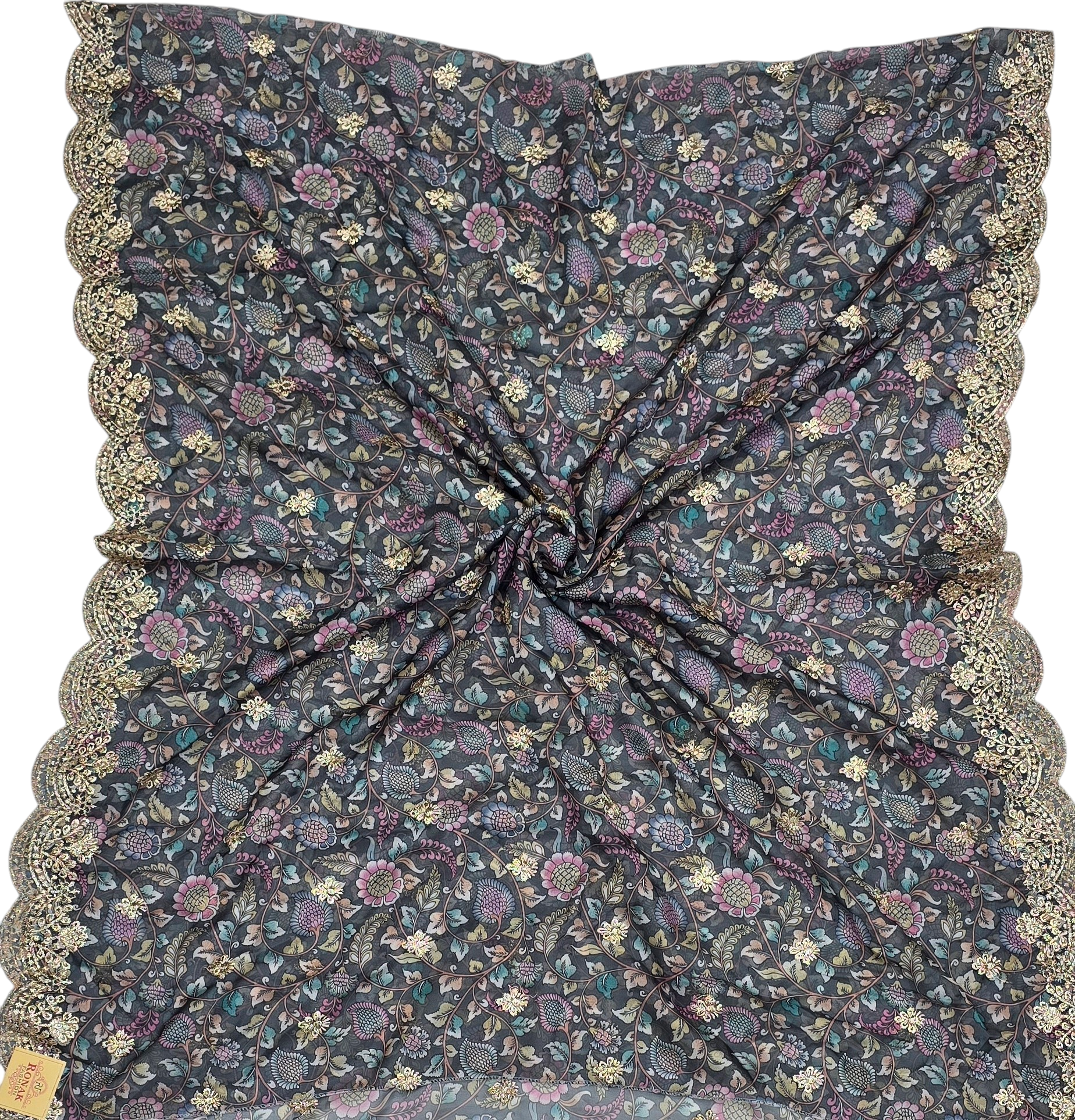 Tebby Orgenza Digital Cutwork Dupatta - Ivaara