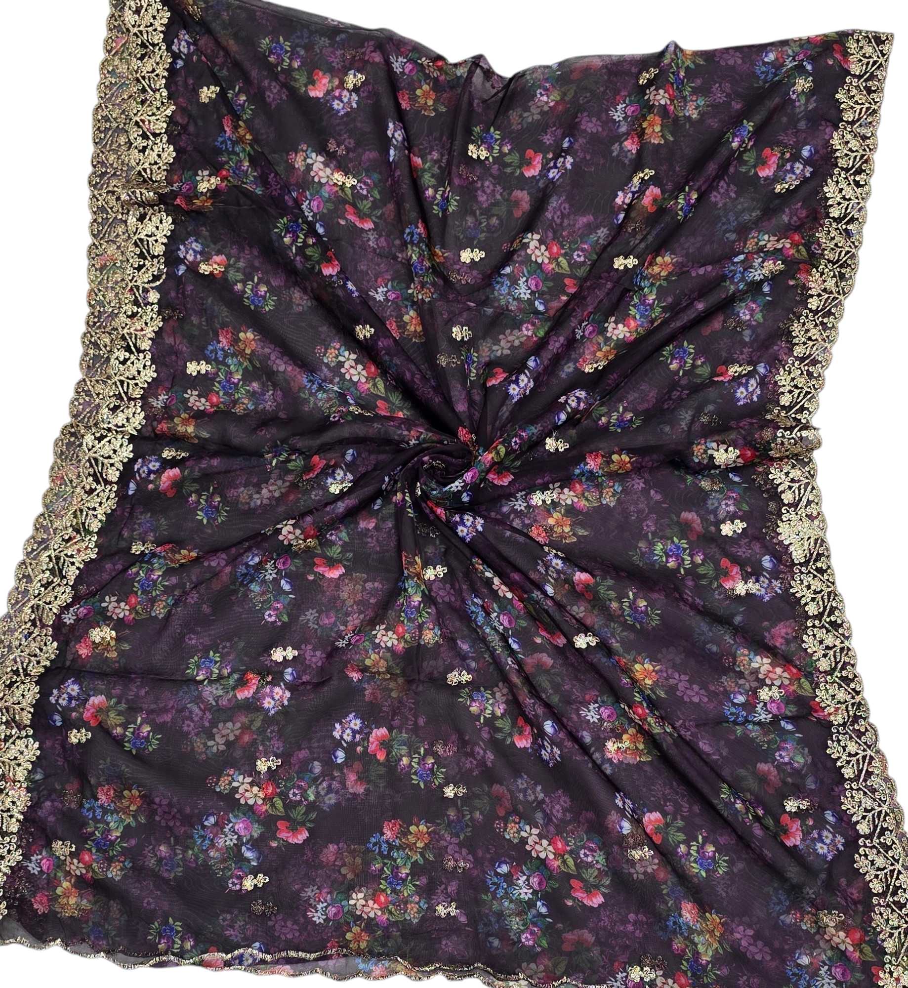 Tebby Orgenza Digital Cutwork Dupatta - Ivaara