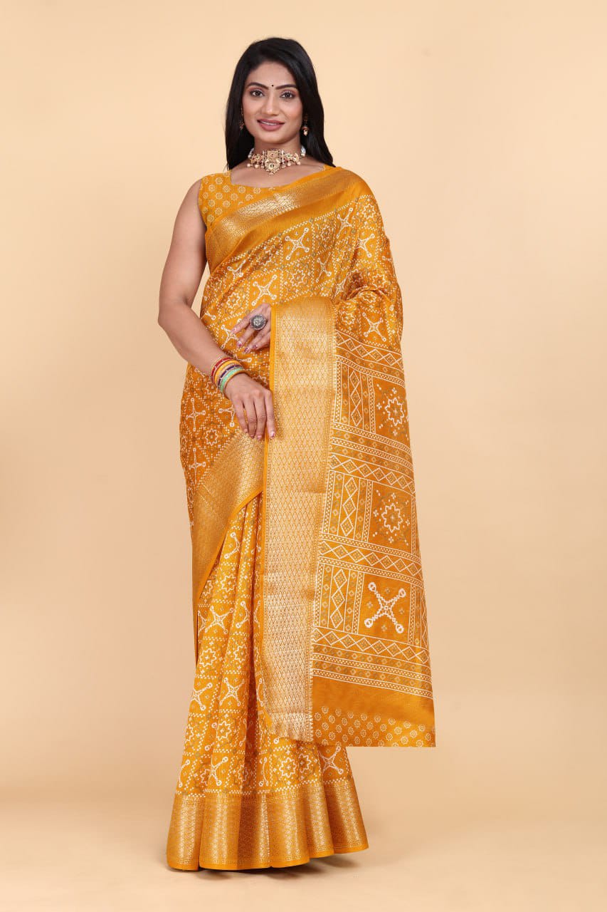 Designer Cotton Blend Saree (CB1) | Ivaara