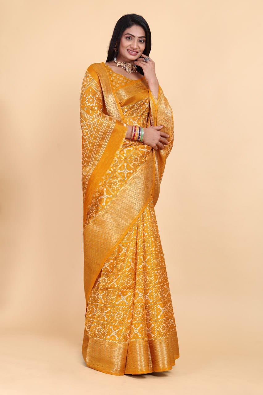 Designer Cotton Blend Saree (CB1) | Ivaara