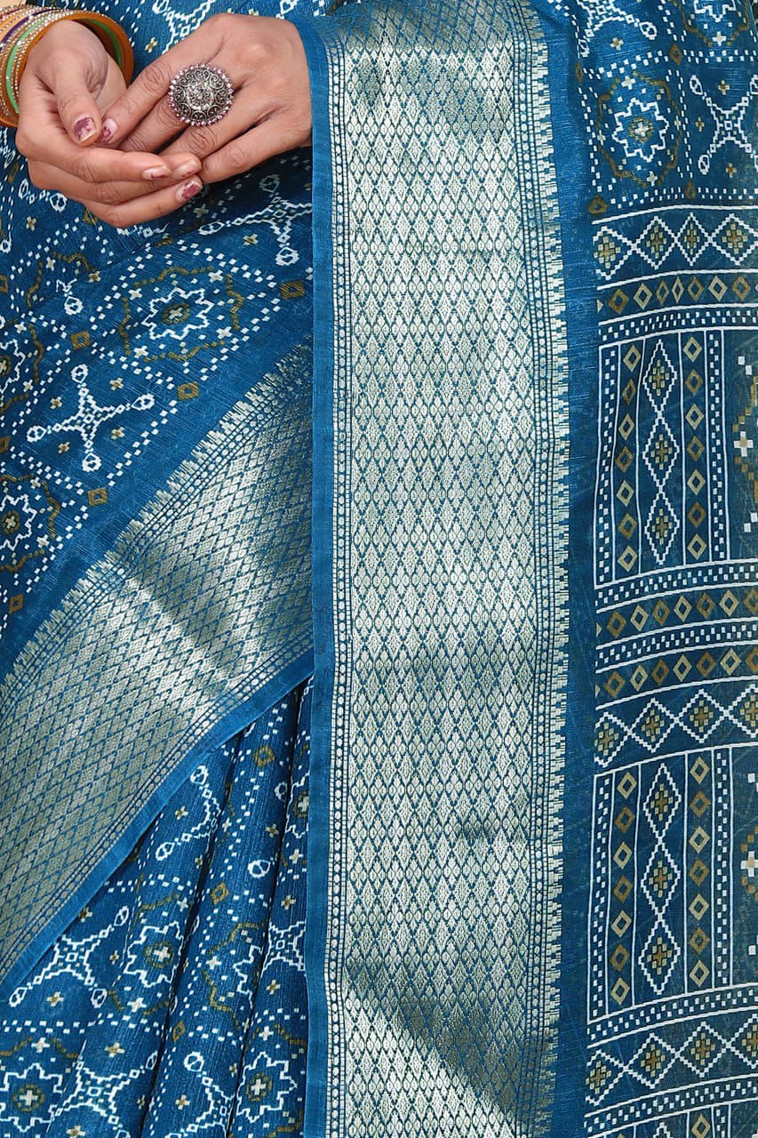 Designer Cotton Blend Saree (CB2) | Ivaara