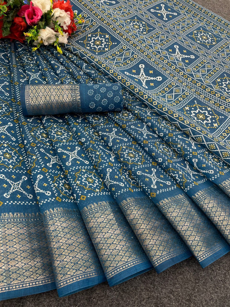 Designer Cotton Blend Saree (CB2) | Ivaara