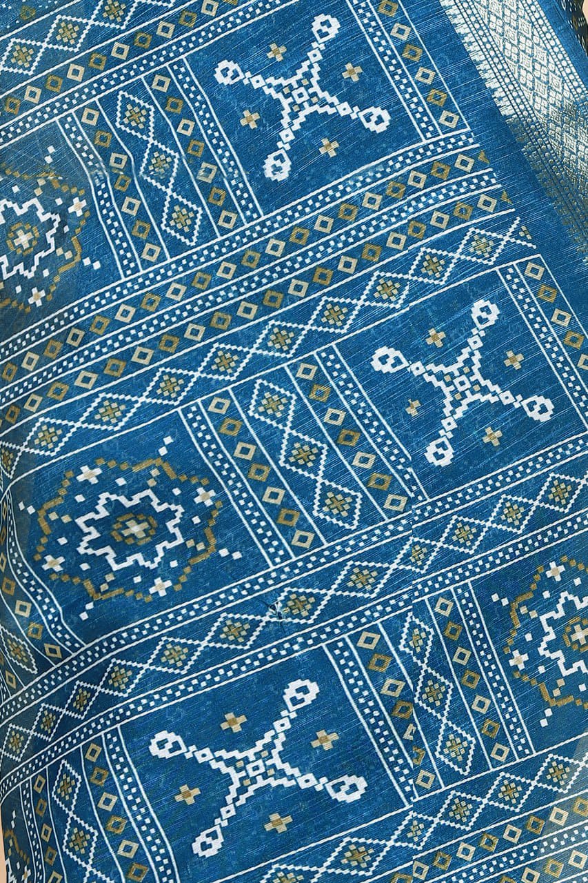 Designer Cotton Blend Saree (CB2) | Ivaara