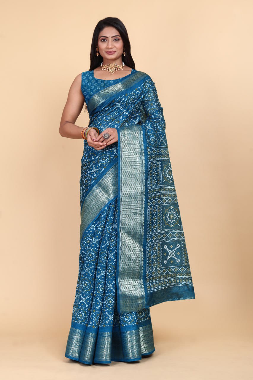 Designer Cotton Blend Saree (CB2) | Ivaara