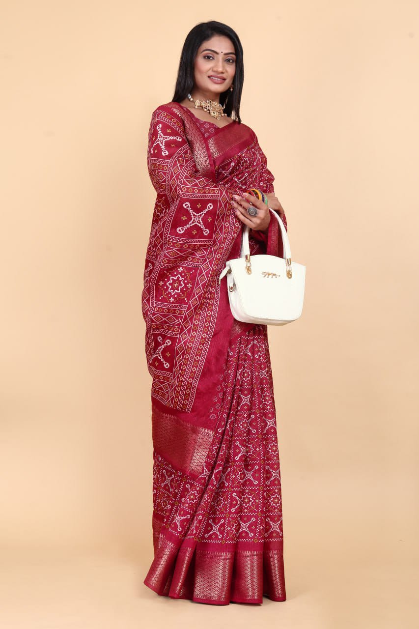 Designer Cotton Blend Saree (CB3) | Ivaara