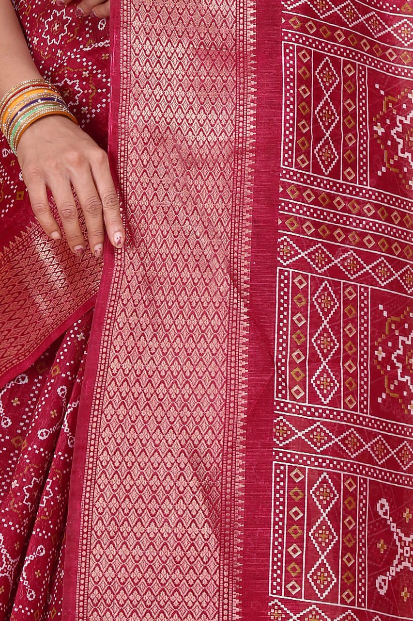 Designer Cotton Blend Saree (CB3) | Ivaara