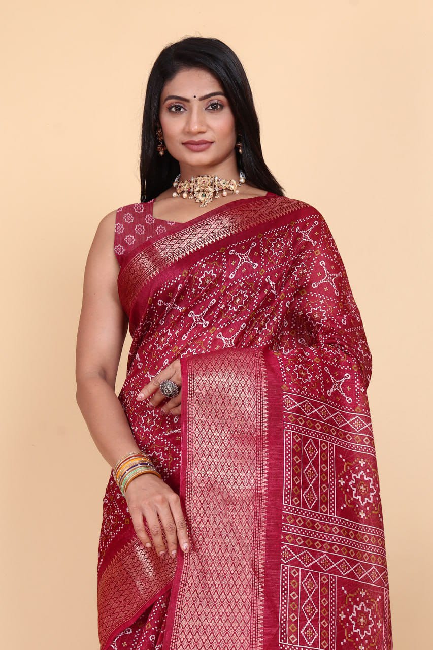 Designer Cotton Blend Saree (CB3) | Ivaara