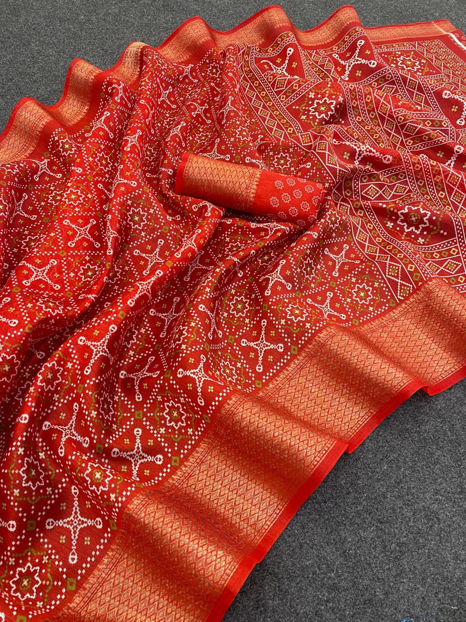 Designer Cotton Blend Saree (CB4) | Ivaara