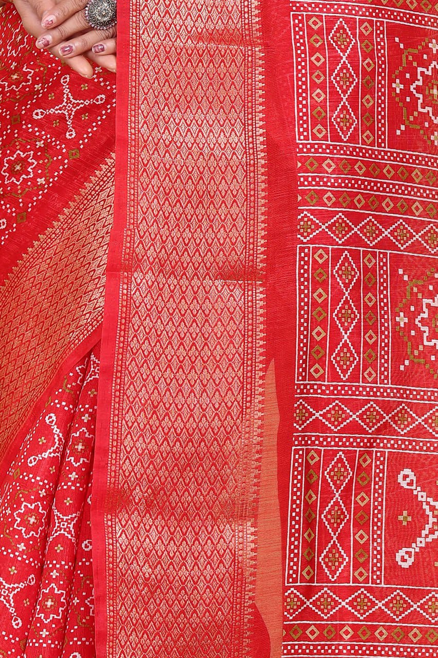 Designer Cotton Blend Saree (CB4) | Ivaara