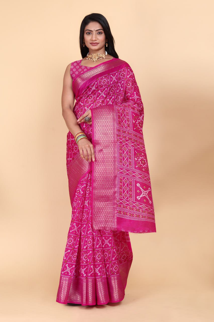 Designer Cotton Blend Saree (CB5) | Ivaara
