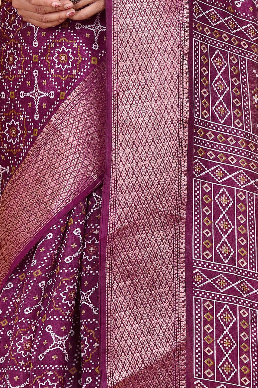 Designer Cotton Blend Saree (CB6) | Ivaara