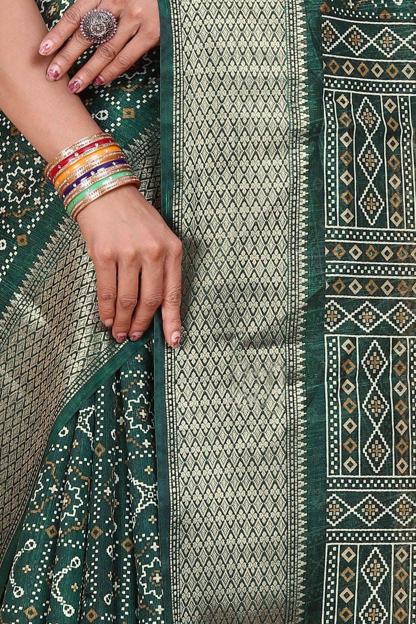 Designer Cotton Blend Saree (CB7) | Ivaara
