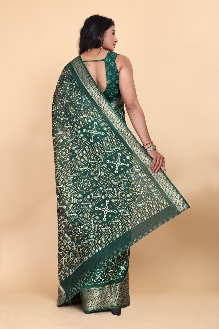 Designer Cotton Blend Saree (CB7) | Ivaara