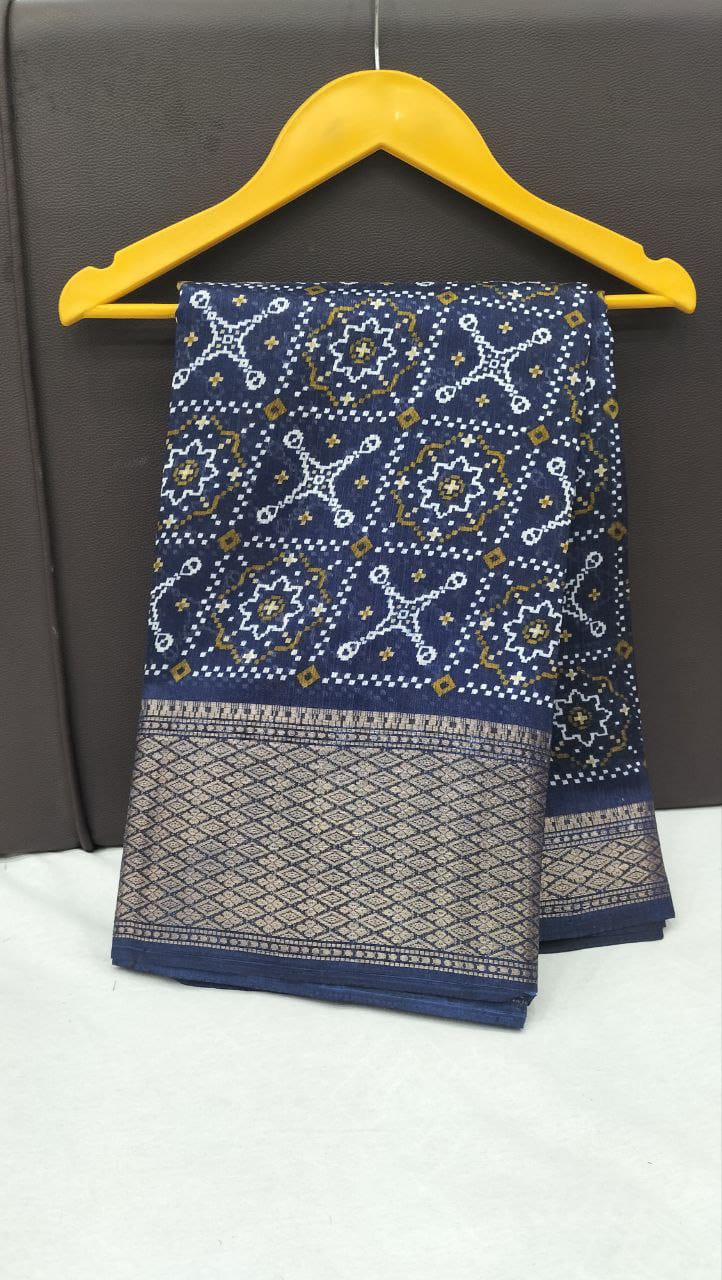 Designer Cotton Blend Saree (CB8) | Ivaara