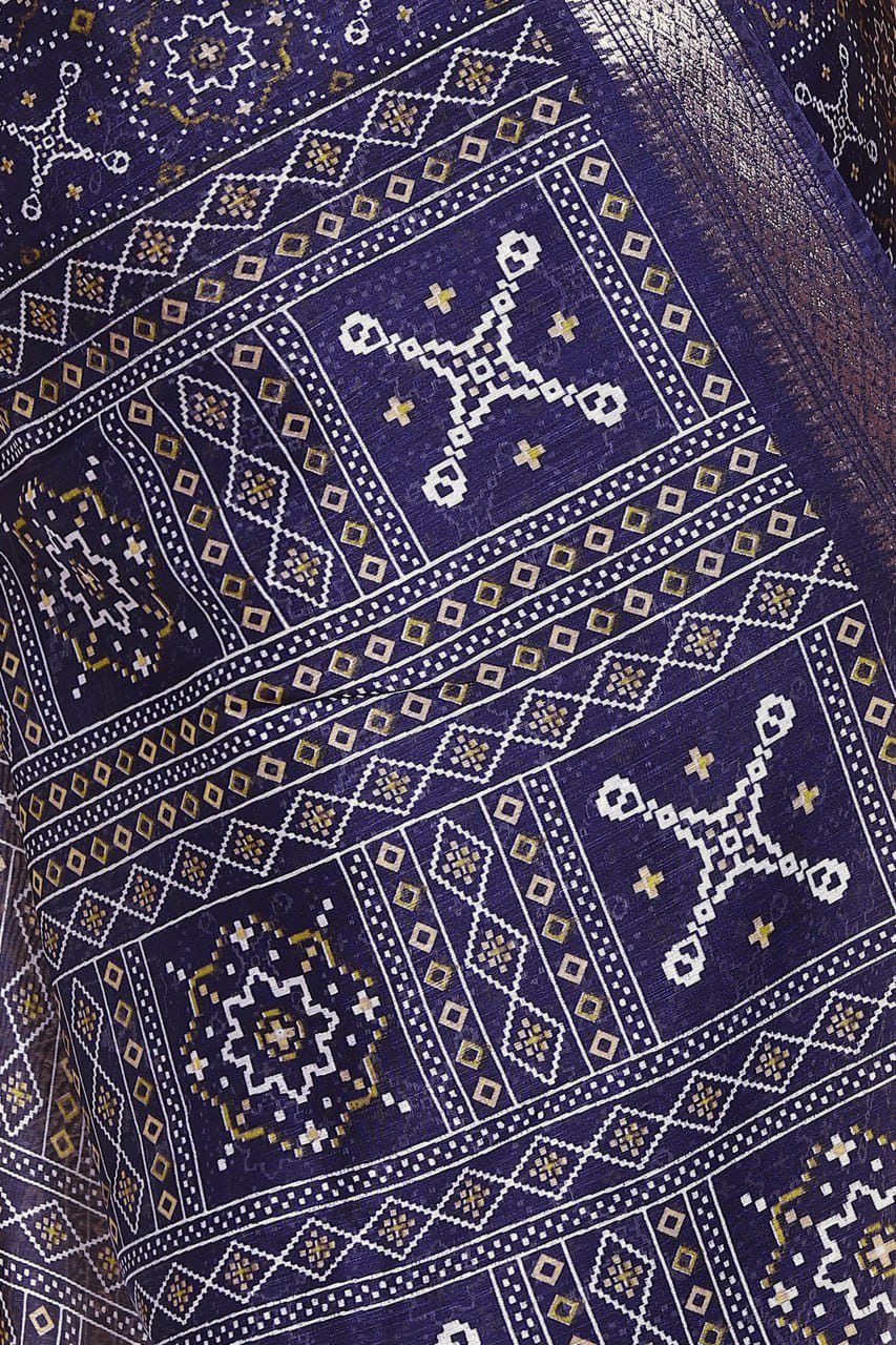 Designer Cotton Blend Saree (CB8) | Ivaara