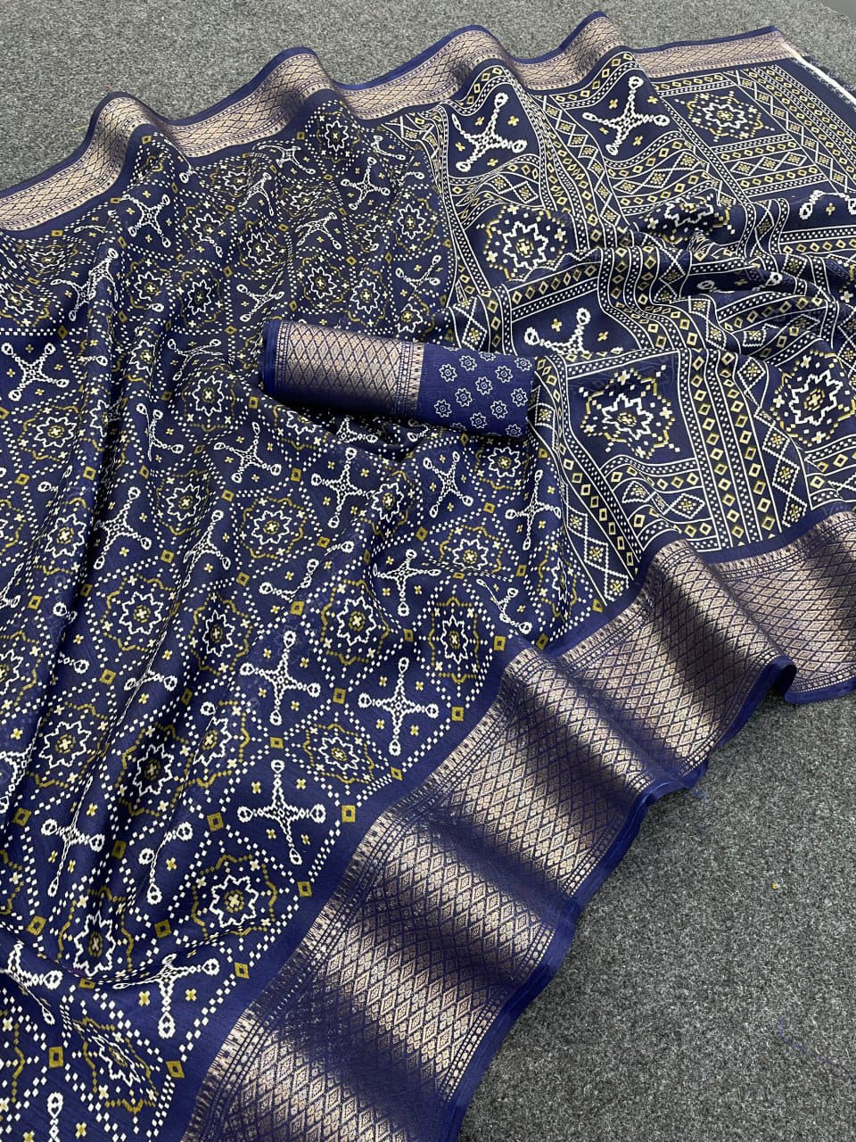Designer Cotton Blend Saree (CB8) | Ivaara
