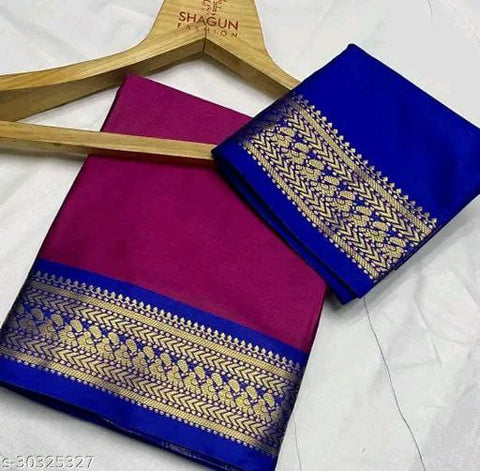 Aura Silk Paithani Style Wine Saree (AS3) | Ivaara