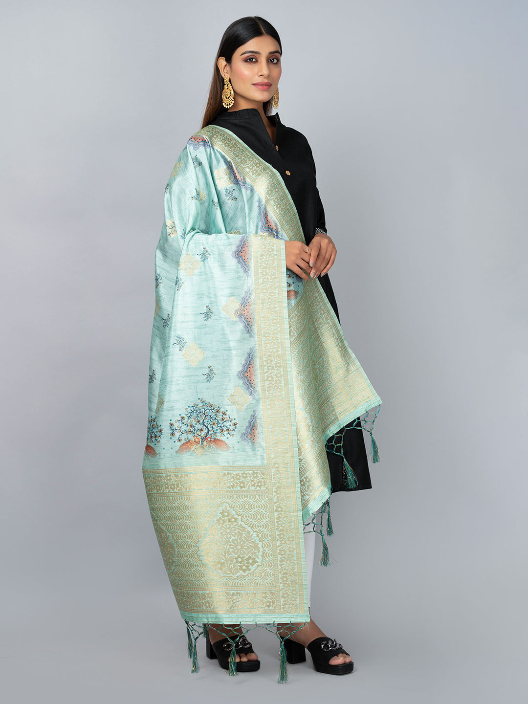Banarasi Digital Printed Dupatta Ivaara (BDP-12).