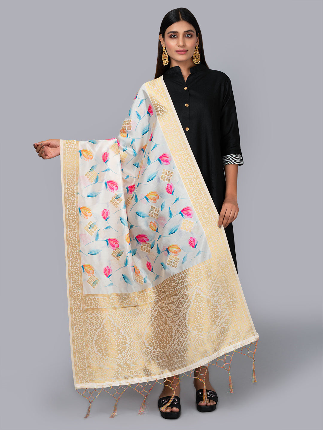 Banarasi Digital Printed Dupatta (BDP-20) | Ivaara.