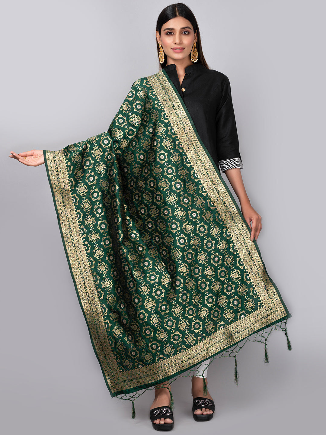 Banarasi Jacquard Weave Dupatta (BSD-10) | Ivaara.